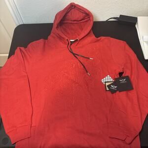 Cordova x Diamond Supply Co Sz Small Lightweight Red Hoodie Zipper Pockets NWT
